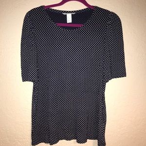 {h&m} printed viscose blouse